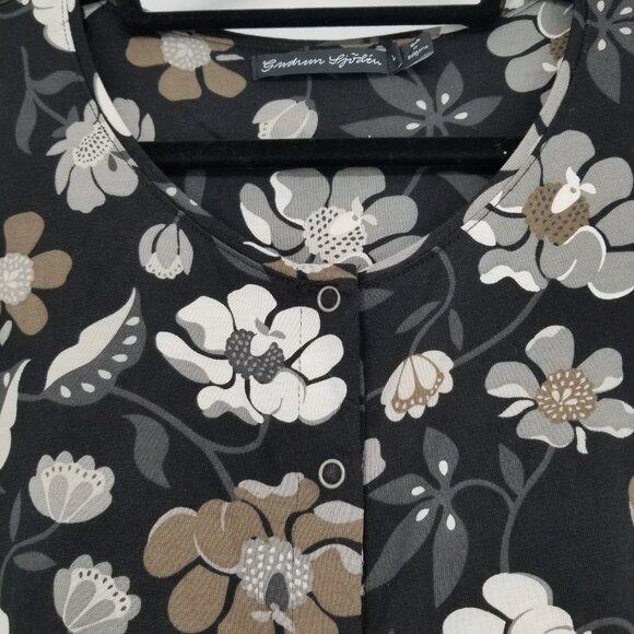 Gudrun Sjoden Neutral Floral Dress -L- Lagenlook, Cottagecore, Prairie & More - Picture 2 of 7